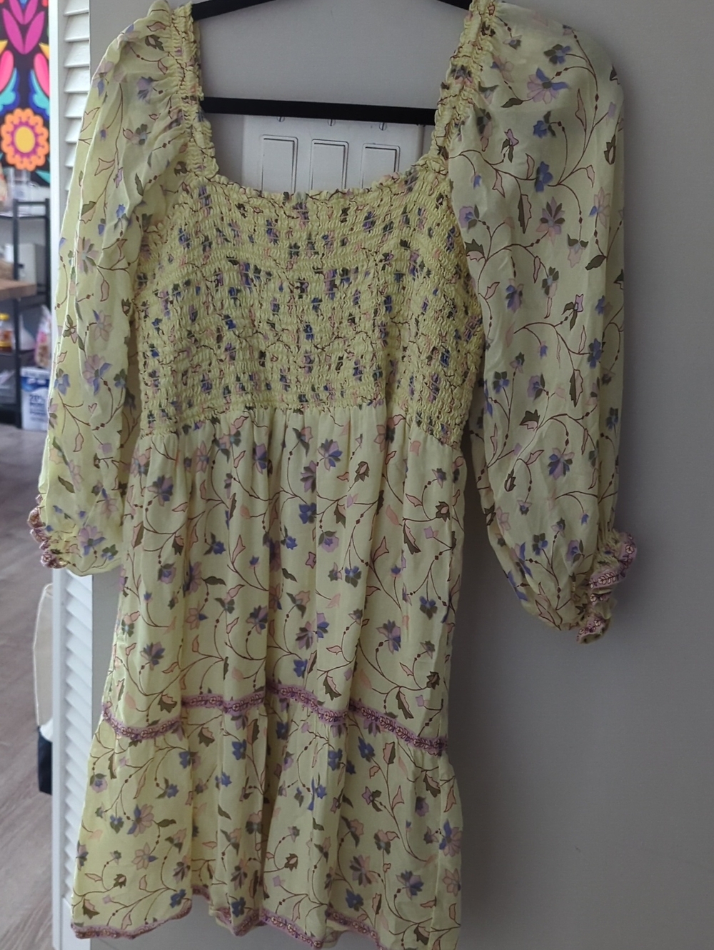 OMIKA Yellow Shoulder dress Large